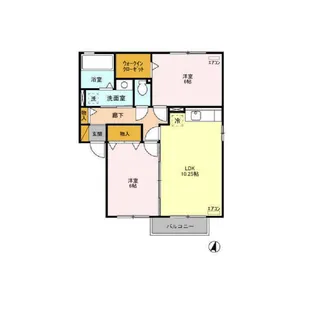 ムーン・コート A【2階】の間取り