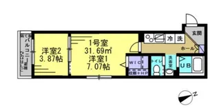 プラセル検見川【3階】の間取り