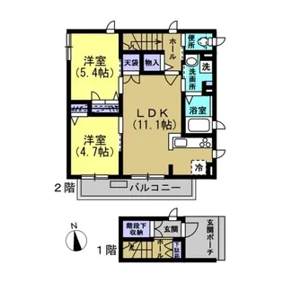 エクラージュ【1階】の間取り
