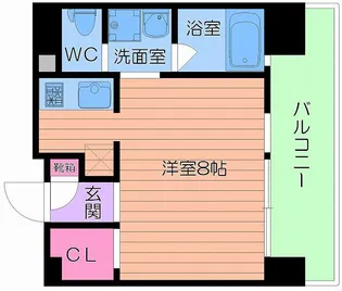 レジュールアッシュ梅田WEST【8階】の間取り