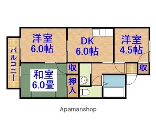 ファーストヴューラ九番館【1階】の間取り