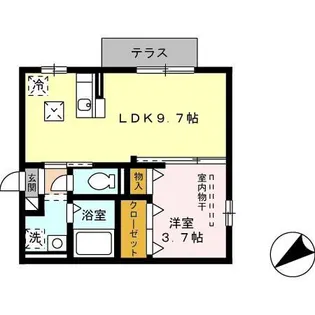 おおくぼの森 B棟【1階】の間取り