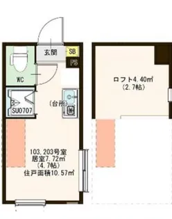 ハーモニーテラス大山II【1階】の間取り