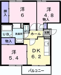 グレースフル【1階】の間取り