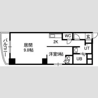 プルミエール札幌【2階】の間取り