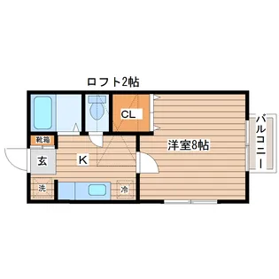 ハイネス小田原【2階】の間取り