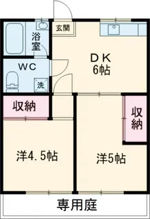 ハイツ風花【1階】の間取り