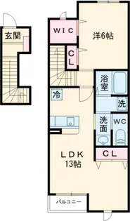 ナガミヤ B【2階】の間取り