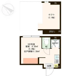 キャラット小岩【1階】の間取り