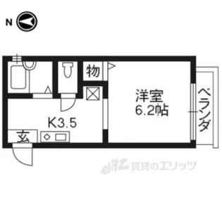 南茶ノ木コーポ【1階】の間取り