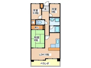 パ-ドレ関目【10階】の間取り