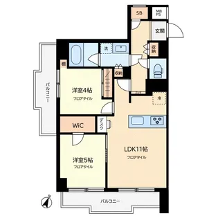 学芸大学グリーンハイツ【7階】の間取り