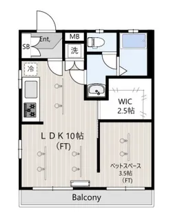 ゴールデンリバー【1階】の間取り