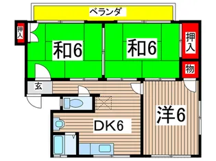 ワガツマハイツ【2階】の間取り