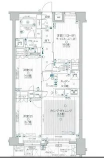 パレステージ鵠沼【3階】の間取り