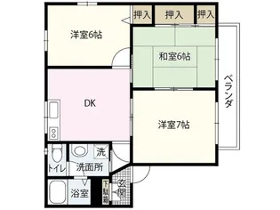 ランドハイツI【1階】の間取り