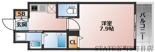 リヴィアス難波ルノン【4階】の間取り