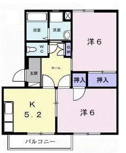 ラ・フォーレ星見ヶ丘II【2階】の間取り