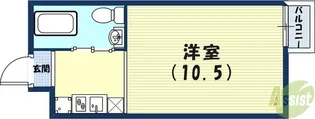 クレセンティア神戸・北野【2階】の間取り