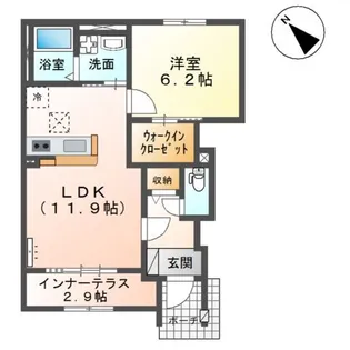 ドゥ ソワル【1階】の間取り