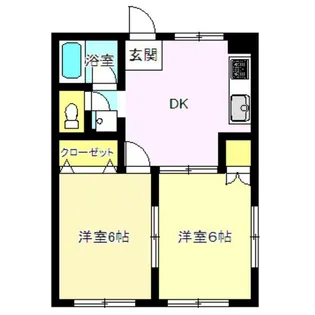 メロディーハイツ【1階】の間取り