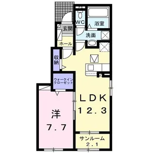 ヴァンヴェール丸岡 RS【1階】の間取り