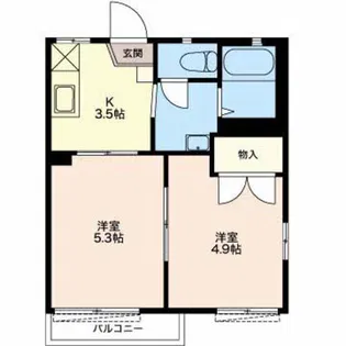 エクレールA【2階】の間取り
