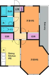 CASA INOUE DUET カーサイノウエドゥエ【2階】の間取り