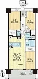 ノブレスタワー宇都宮【15階】の間取り