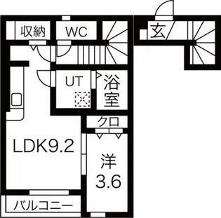 ラビスタアイワヒルズI【2階】の間取り