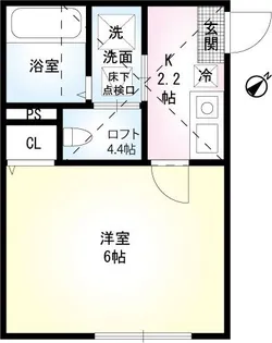 フェリシダ子安【1階】の間取り
