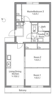 リリーディアたまプラーザ【2階】の間取り