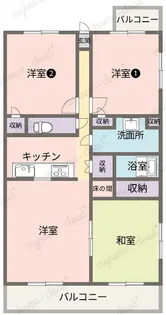 ライオンズマンション徳島南佐古【3階】の間取り