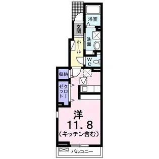 アンピア ルーチェ A【1階】の間取り