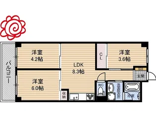 今福グランドハイツ【12階】の間取り