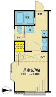 コーポ上町【2階】の間取り