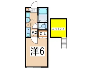 カーサヴィスタリア杉田【2階】の間取り