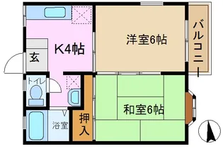 ハイツ岩岡【2階】の間取り