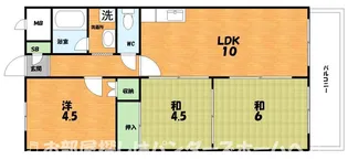 シティーアーク枚方【4階】の間取り