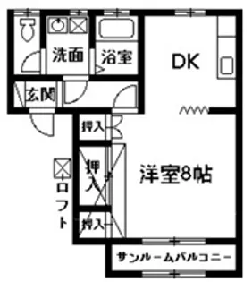 ラベンダーハイツB【2階】の間取り