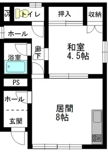 北海道帯広市東一条南25丁目18-2 コーポ信成【1階】の間取り