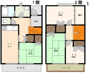 メゾン青野【1階】の間取り