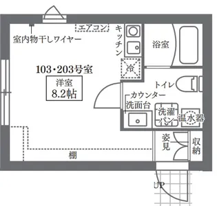 COCOCUBE中馬込【2階】の間取り
