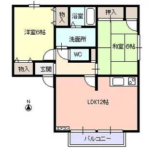 ボヌール・パレー【2階】の間取り