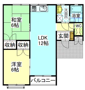 ネオコーポヤマザキ【1階】の間取り