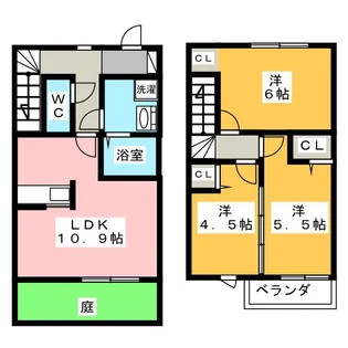 岐阜県本巣市仏生寺【一戸建】の間取り