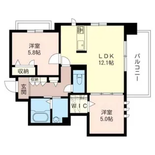 カーサ コラッタ【3階】の間取り