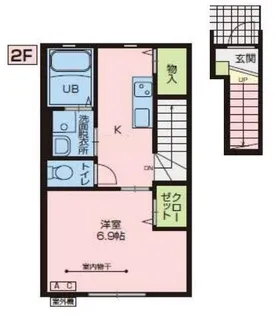 BLOOM GARDEN A棟【2階】の間取り