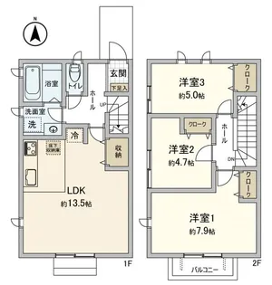 神奈川県川崎市麻生区王禅寺西2【一戸建】の間取り