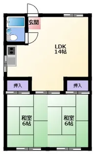 コーポ大地【2階】の間取り
